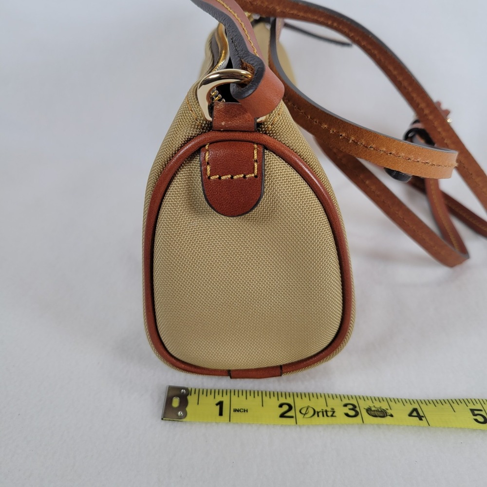 Dooney & Bourke Womens Nylon Buffy Zipper Closure Crossbody Bag One Size Brown - Picture 8 of 9
